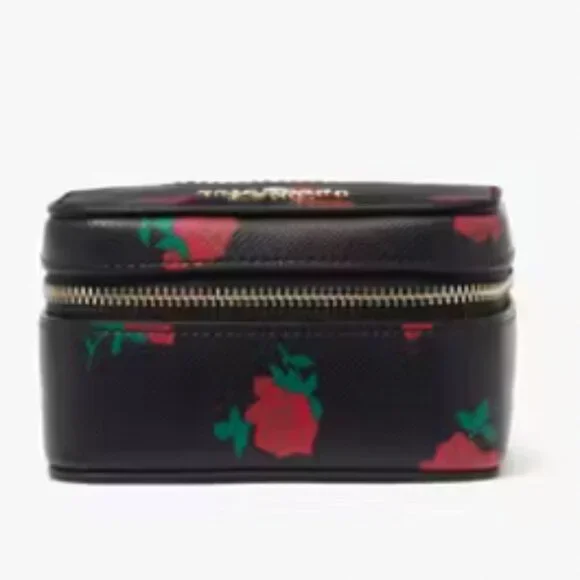 kate spade Madison Rose Toss Printed Jewelry travel Holder case organizer nwt - Picture 2 of 4